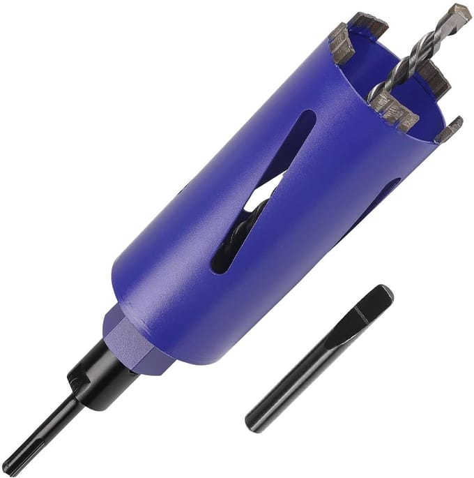 CPROSP M22 Diamond Drill Bit Ø68mm | L200mm for Core Drills, Core Drill for Concrete with Center Drill and SDS Plus Adapter, Countersunk Drill for Drilling in Concrete, Masonry and Stone
