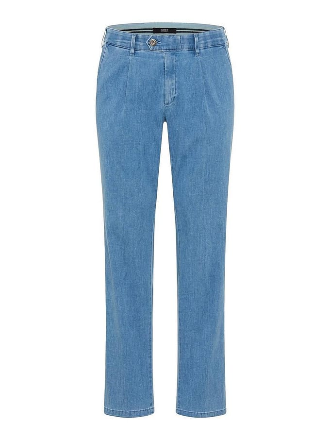 Eurex Heren Chino  Style LUIS BLEACHED, denim lichtblauw, maat 52