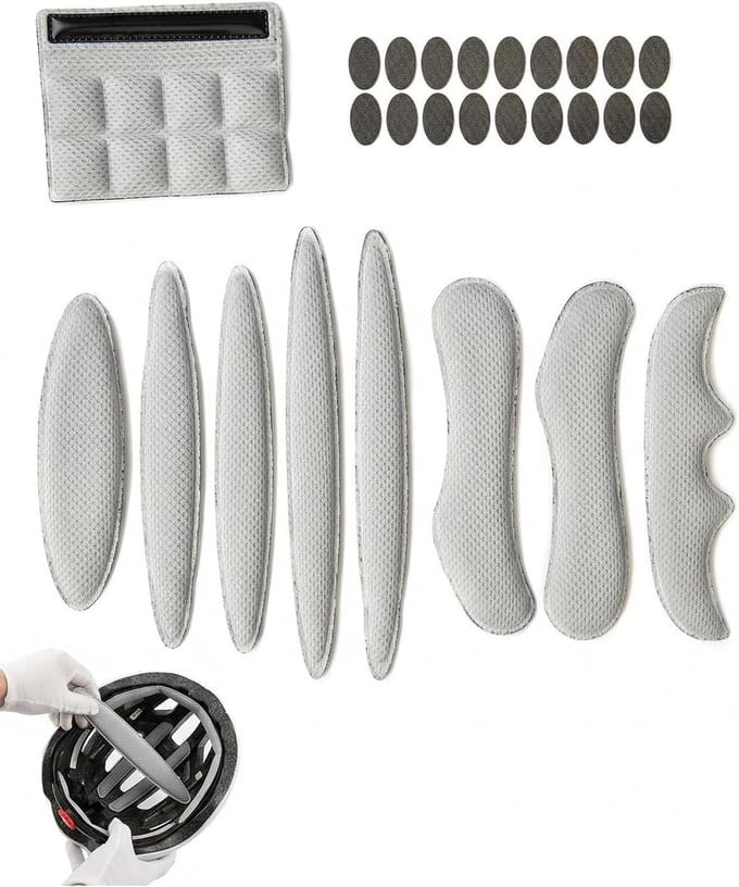 Helm Vulling - Spons Kussens - Helm Comfort - Zweetabsorberend - Complete Set - Grijs