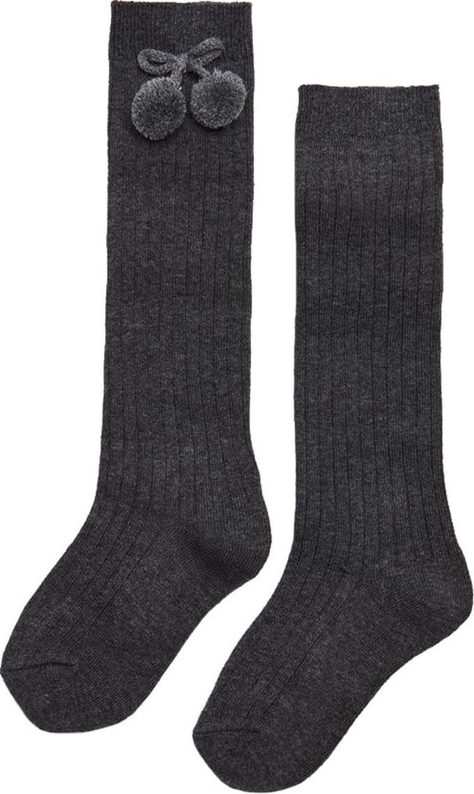 iN ControL 2pack kniekousen rib/pompom Antra 23/26