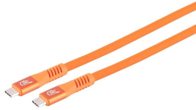 USB-C® Ladekabel, 3.2, 240W, orange, 3m