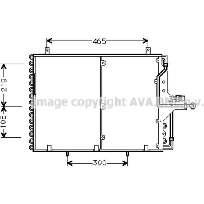 Condensator, airconditioning AVA COOLING MS5169 AVA