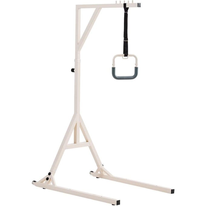 Trapeze Stang voor Bedmobiliteit 350LBS Capaciteit Bedtrapeze met 2 Wielen
