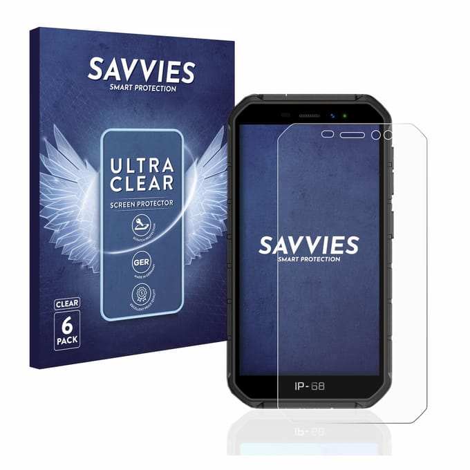 Savvies - Screenprotector voor Ulefone Armor X7 Pro - Folie Beschermfolie transparant 6 Stuks