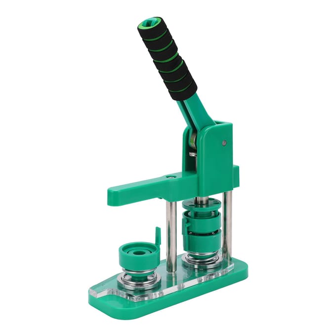 Knopmaker Machine Uniek Ontwerp 32mm Eenvoudige Installatie Plastic IJzer Groene Speld Maker voor Kind wit