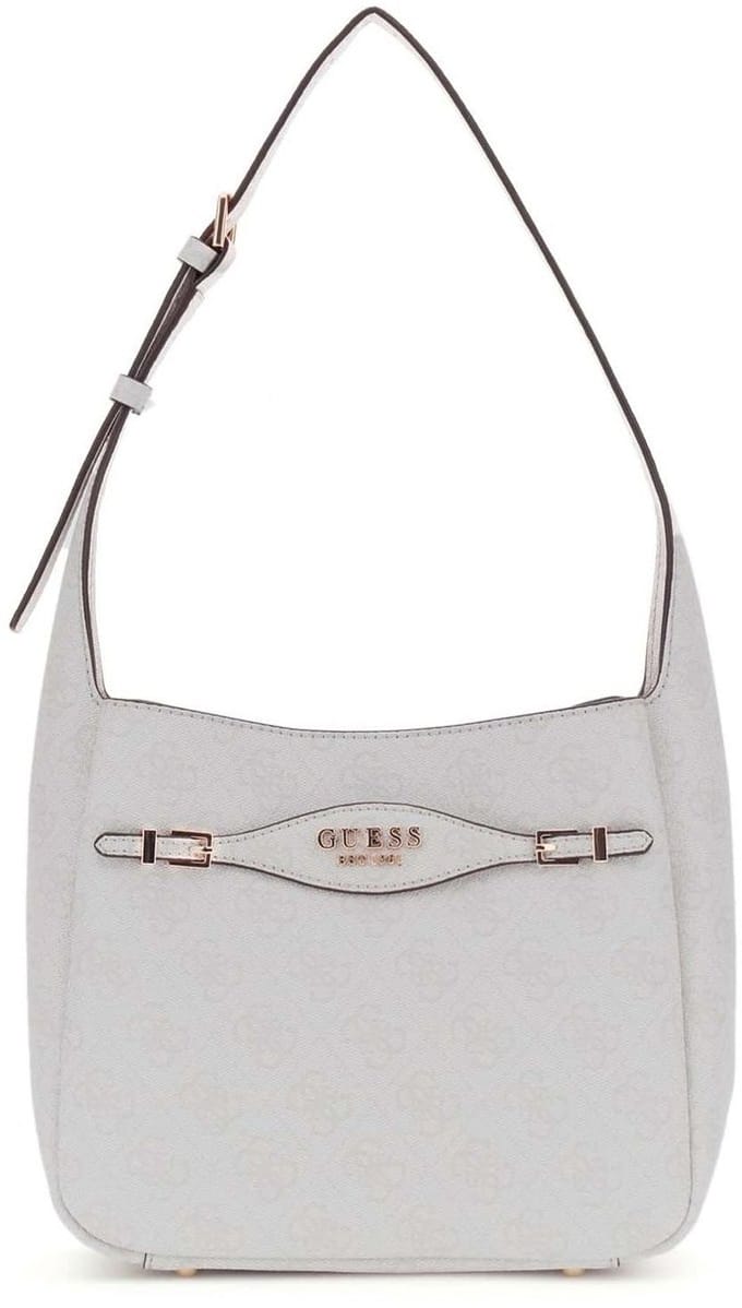 GUESS schoudertas Katya Hobo Shoulder Bag White Logo wit