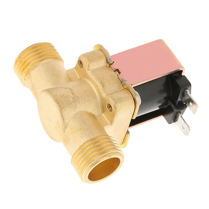 1 2 DC 12V Normaal Gesloten Messing Elektrische Magneetklep Voor Waterregeling wit