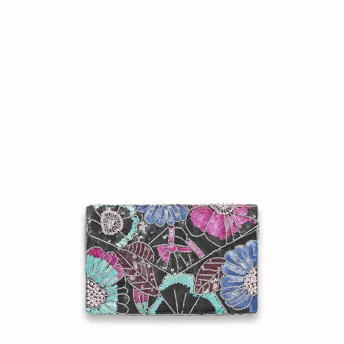 Bulaggi Flower clutch kralen blue