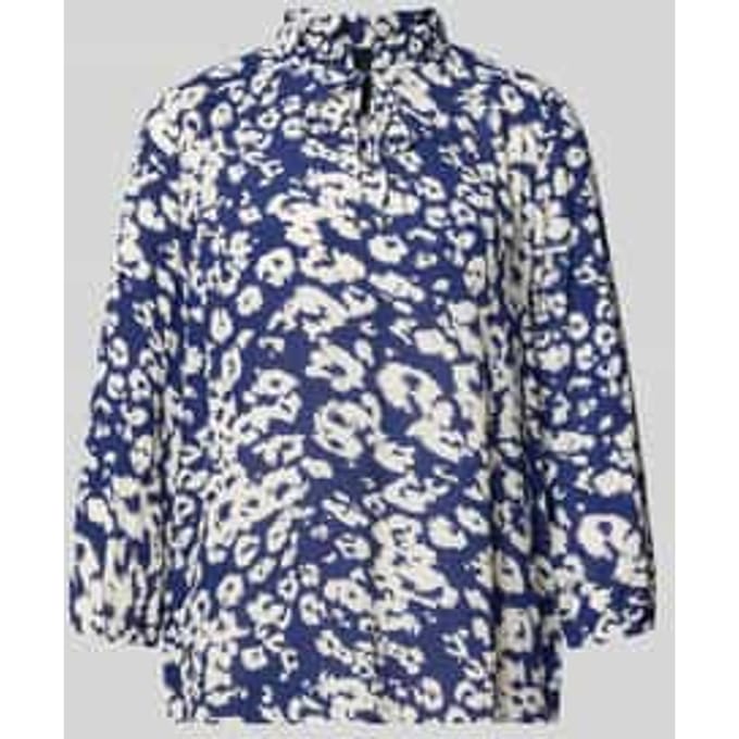 Regular fit blouse van viscose met 3/4-mouw