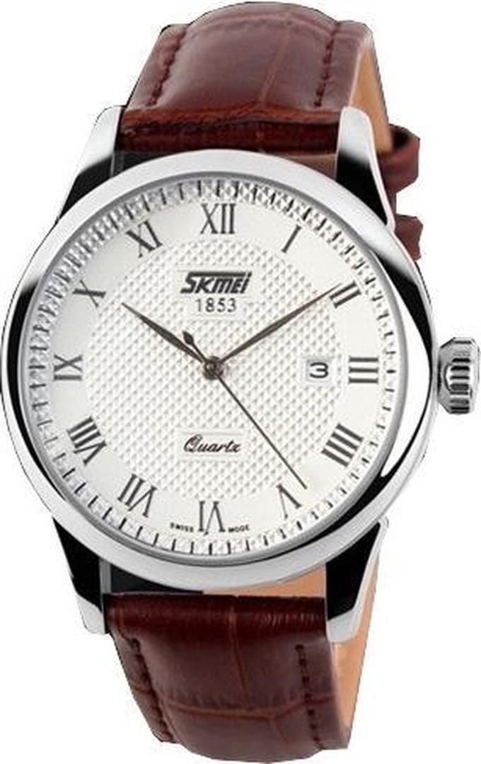 SKMEI Heren horloge 41 mm - Bruin