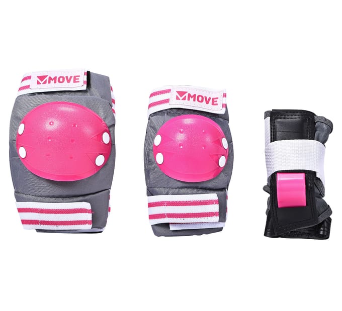 Beschermset voor kinderen - Move 3-Pack Basic Pink - roze - driedelige set met pols elleboog en kniebeschermers