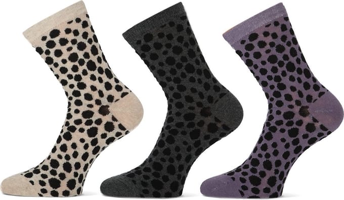 Teckel - Dames Sokken - Maat 36/42 - Met Stippen - 3 Pack - 70% katoen