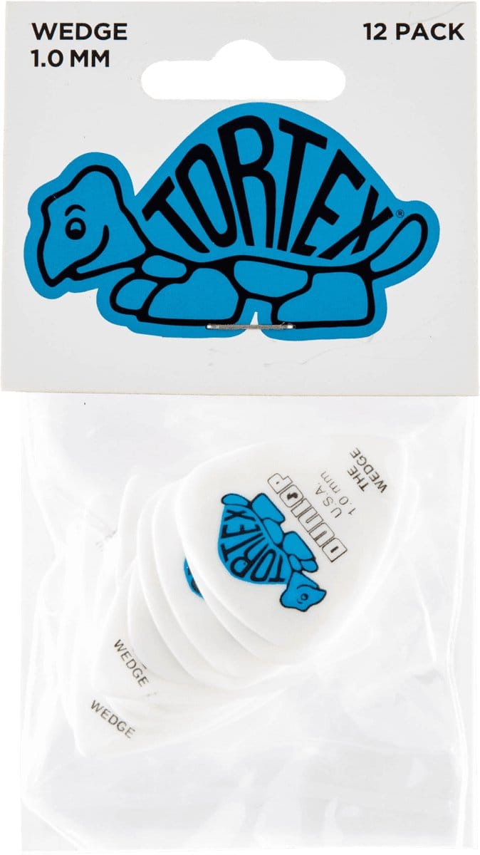 Jim Dunlop Tortex - Plectrums - Wedge - 1,00 mm - Player's Pack 12 Stuks