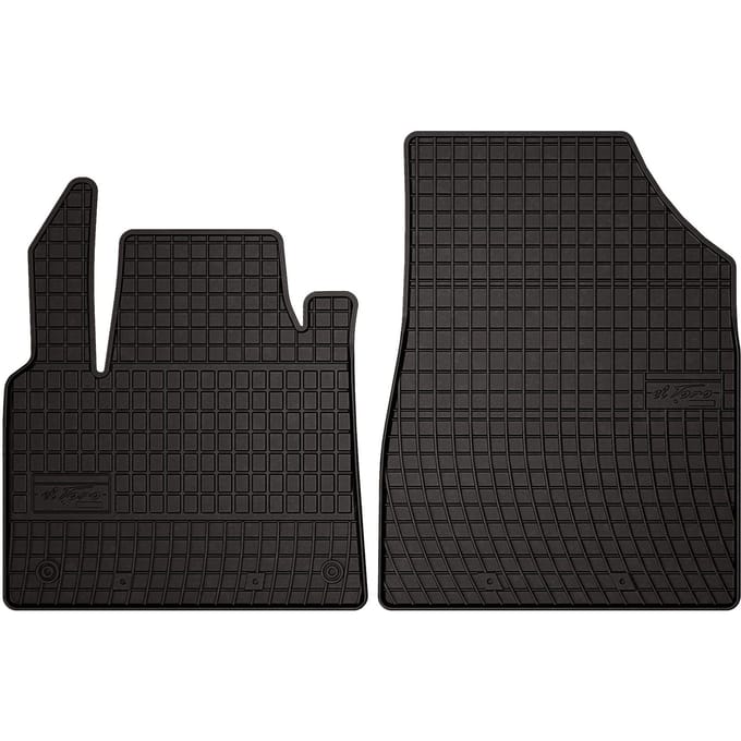 Wielganizator SolidPRO Serie - Rubber Auto Matten - Renault Kangoo E-Tech Electric - 1e Rij - Zwart