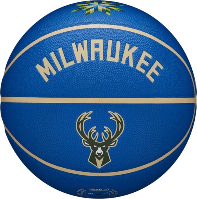 Wilson NBA Team City Collector Milwaukee Bucks Basketbal Maat 7