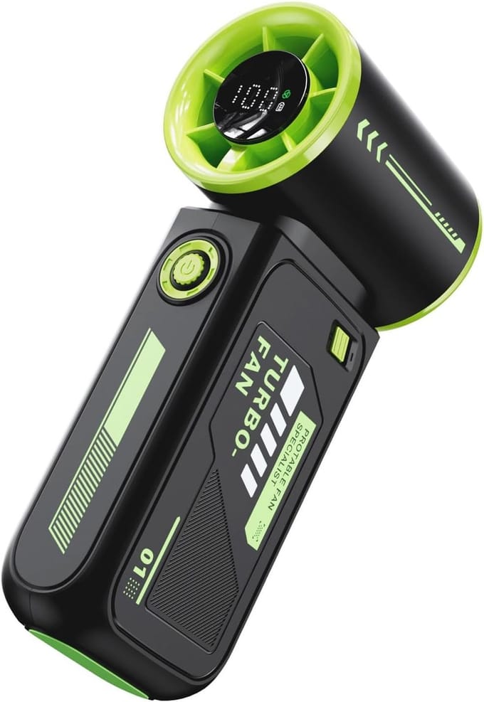 Elektrische Ventilator, Draagbare Verstelbare Koelventilator, Handventilator 3600mAh, Kleine USB Reisventilator Voor Kantoor & Buiten