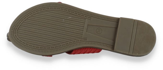 Mode-mania Dames Slipper | Rood | Maat: 37