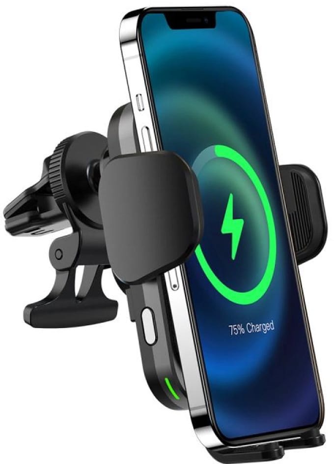 Rixus Wireless Car Charger Mount Black 15W