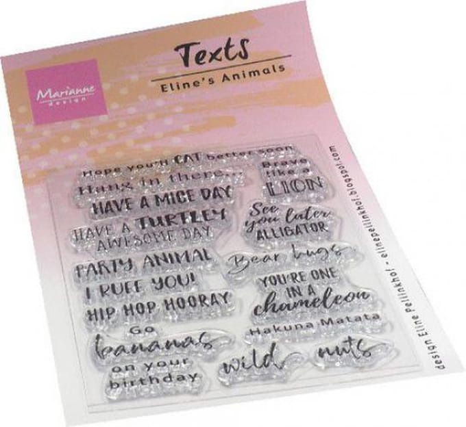 Marianne Design Eline's Clear stamps - Eline's animals Texts