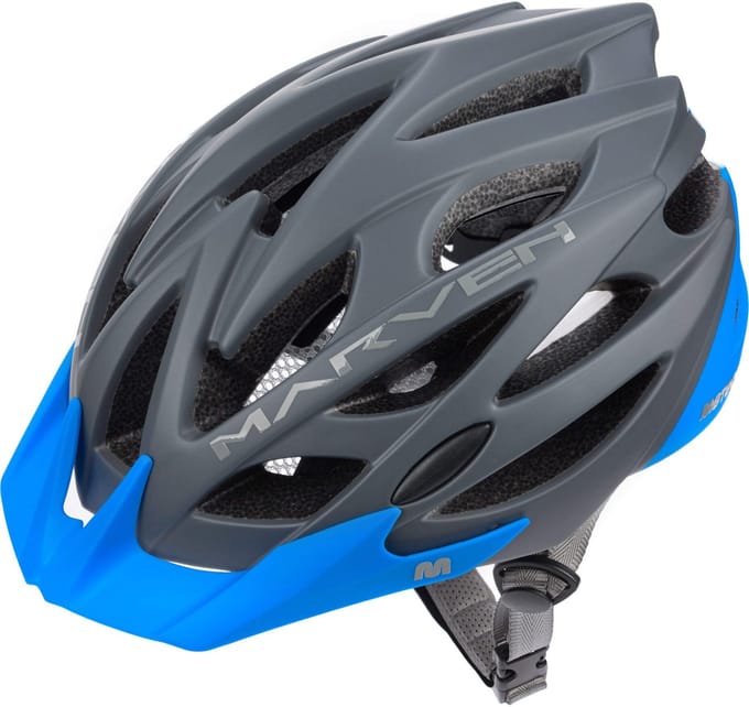 Meteor - Fietshelm - Marven M 55-58 cm grijs/blauw