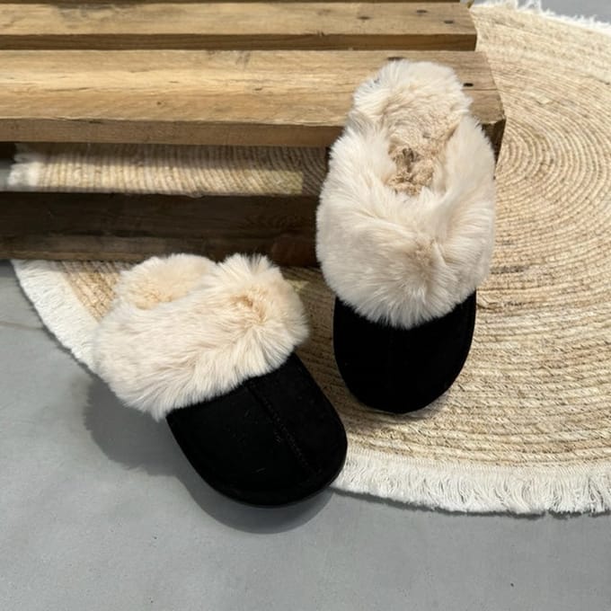 Cozy pantoffels zwart 41 / Zwart
