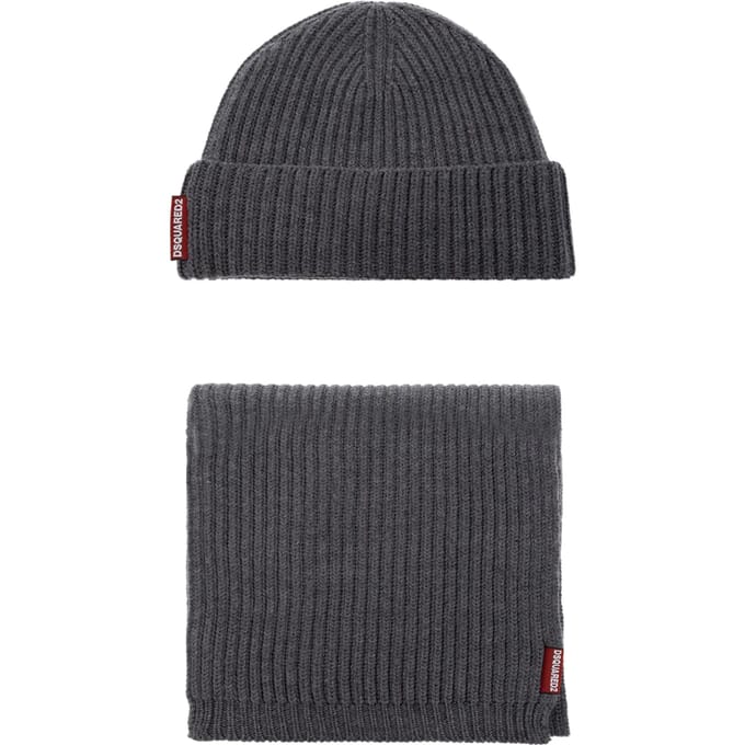 Warmy muts en sjaal set met logo-label
