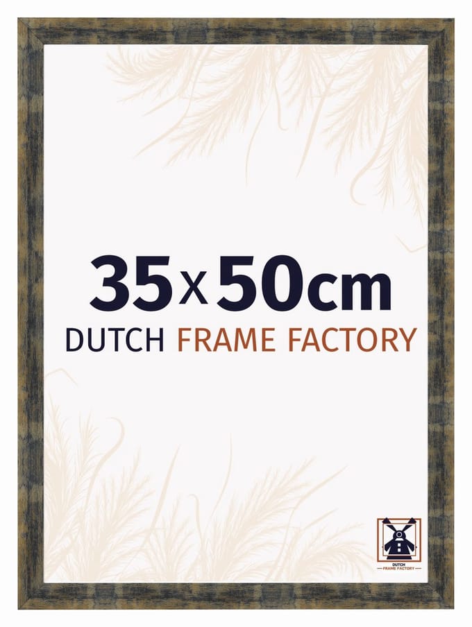 Fotolijst 35x50 cm - MDF - Blauw Goud Gemeleerd - Praag