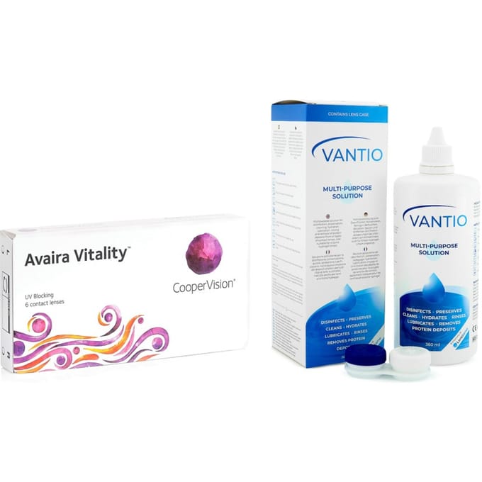 Avaira Vitality (6 lenzen) + Vantio Multi-Purpose 360 ml met lenzendoosje