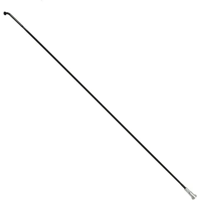 Platte roestvrijstalen spaak met schuine kop en nippels P2R Sapim 256 mm