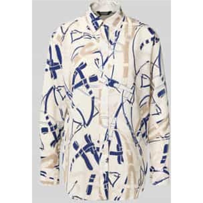 Overhemdblouse in all-over look met knoopsluiting, model 'KOTTA'