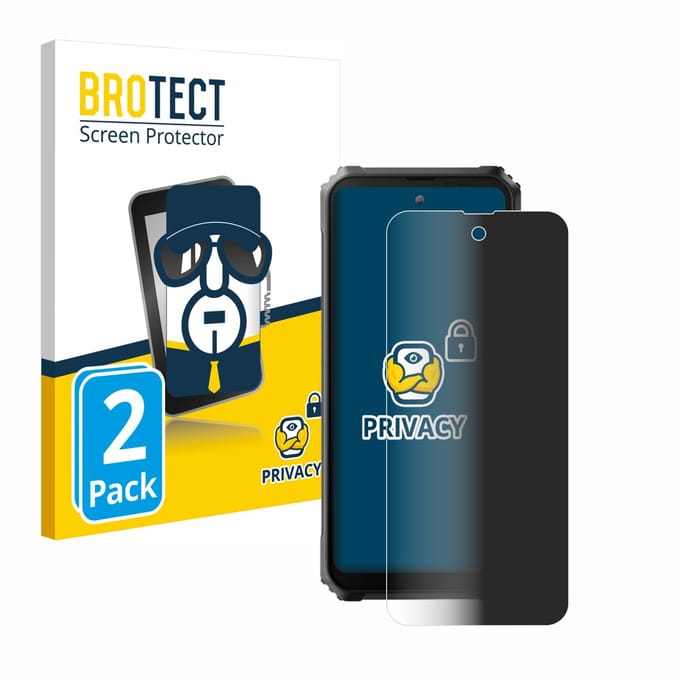 BROTECT - privacy screenprotector voor Blackview BL9000 - Folie Beschermfolie Blauwlichtfilter 2 Stuks