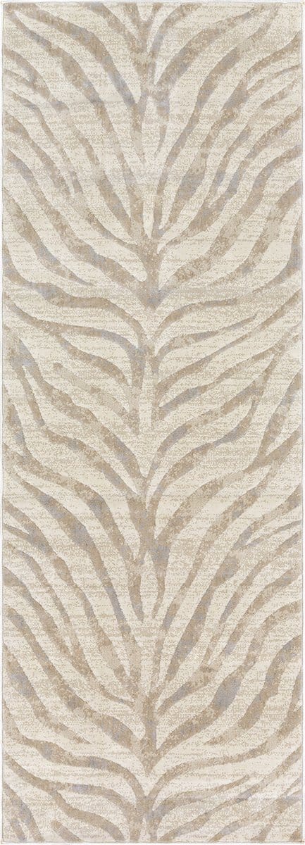SURYA Cybele vloerkleed zebra boho grijs beige
