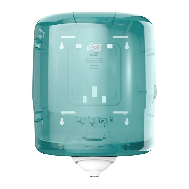 Tork 473180 Reflex Centerfeed Dispenser Wit en Turquoise M4, Vel-Voor-Vel (473180)