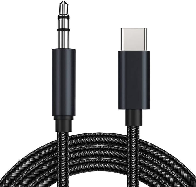 USB-C naar 3,5 mm jack audio-autokabel voor smartphone