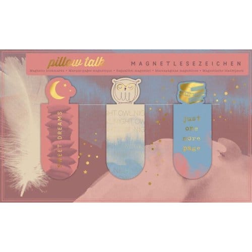 Magnetische boekenlegger pillow talk set à 3 stuk