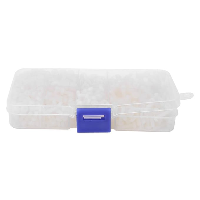 800 stuks/doos M3 Nylon Schroef Moer Ring Combinatie Kit Bevestigingsmiddelen Hardware AccessoiresWit