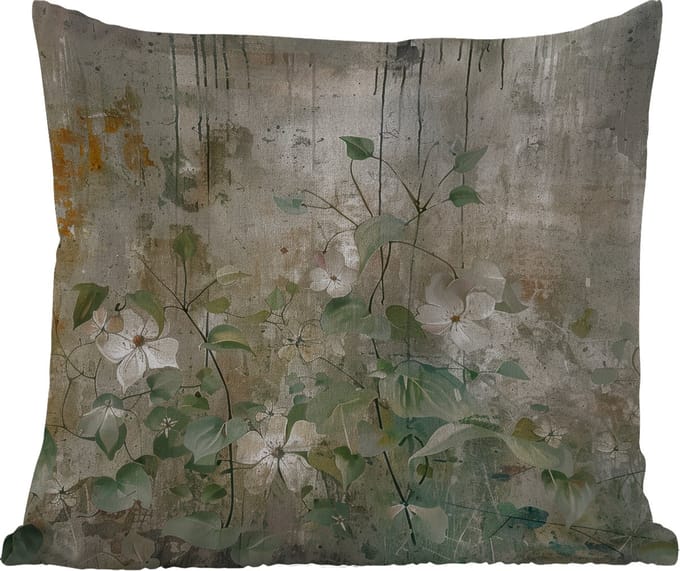 Tuinkussen - Bloemen - Bladeren - Abstract - Modern - 40x40 cm - Weerbestendig