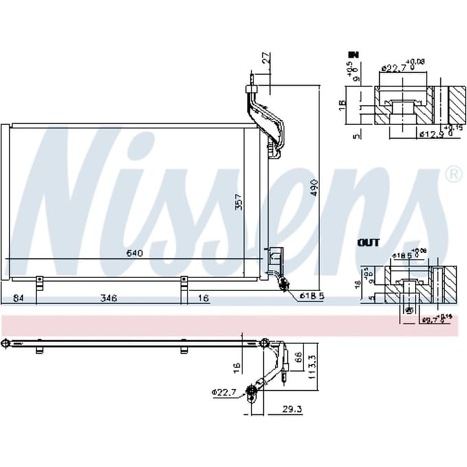 Condensator, airconditioning NISSENS 940410