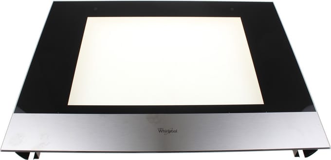 Whirlpool 3214297 ovendeurglas met steunen