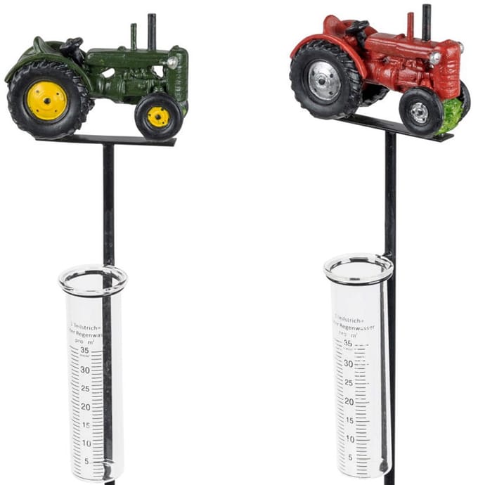 Regenmeter tuinsteker trekker - 90 cm - metaal 1 willekeurige