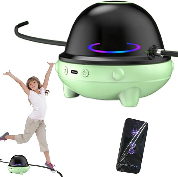 Springtouwmachine - Springtouw met Teller - Springtouw - Luetooth-muziek - 10 Instelbare Snelheden - Groen