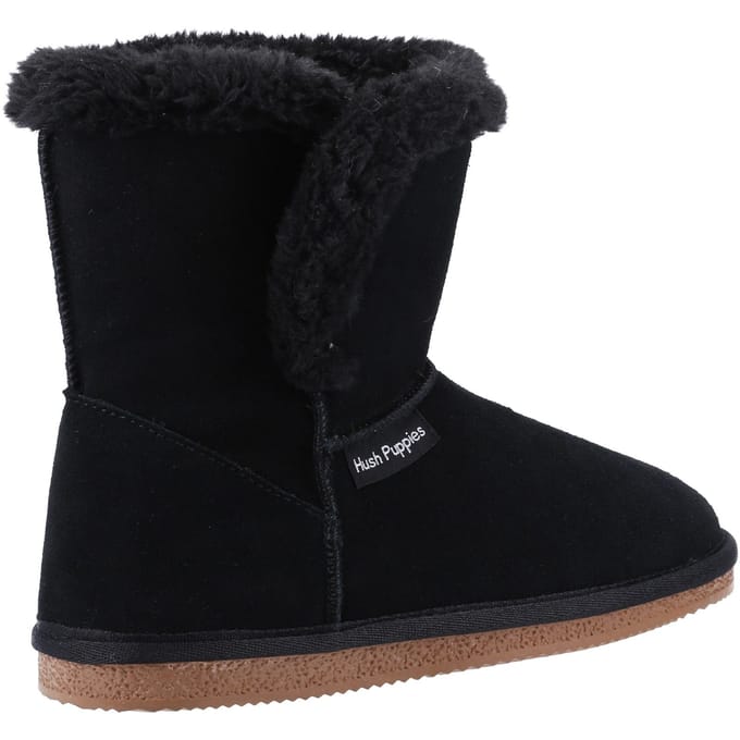 Hush Puppies Dames/dames Ashleigh Slipper Laarzen van Suède (Zwart)