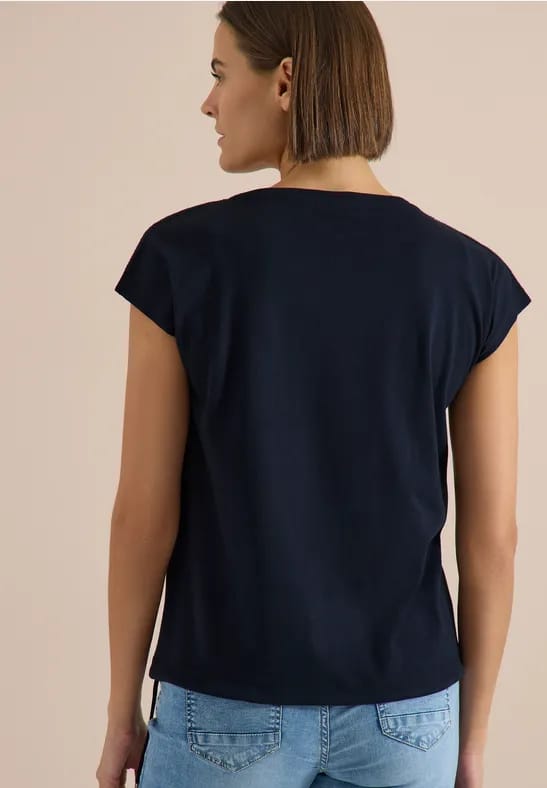 Shirt met gehaakte details