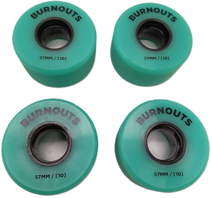 GoldCoast Burnouts 57 mm 90A Groen longboard wielen 4-Pack