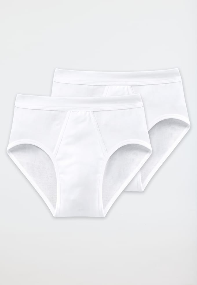 Schiesser 2 PACK Cotton Essentials Heren Slip - Onderbroek Wit
