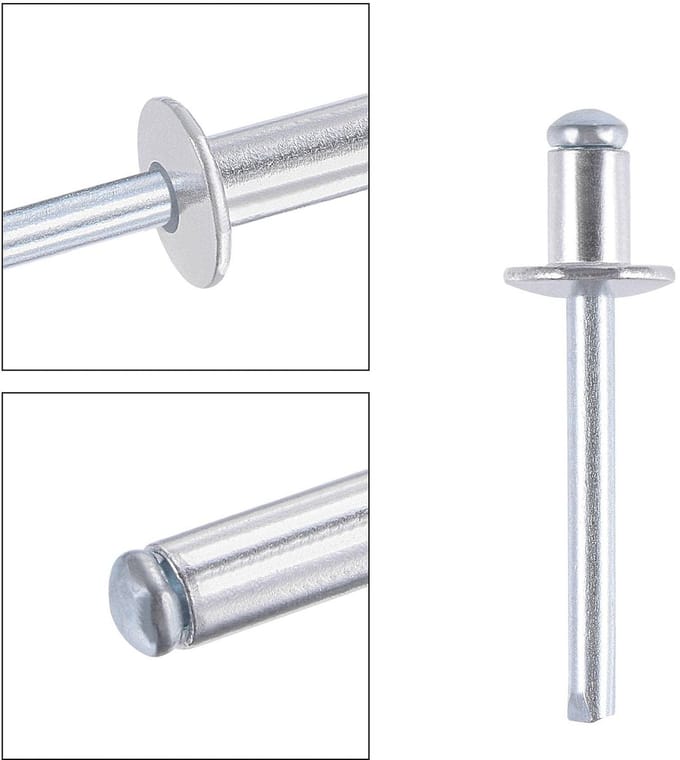 Dailygoods - 50 Stuks Aluminium Blinde Klinknagels voor Metaal