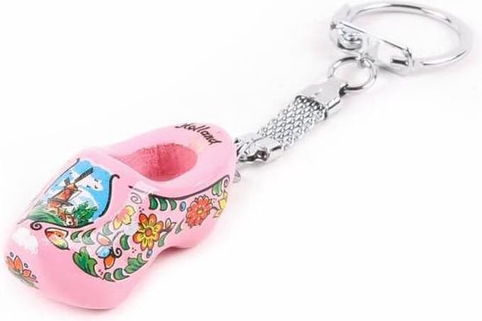 Sleutelhanger Klomp Enkel Holland Roze 4 Cm - Souvenir