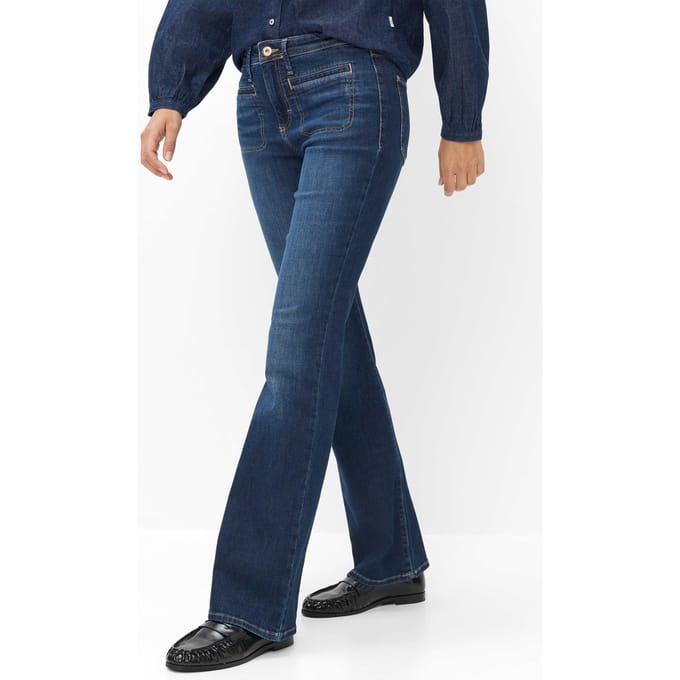 Brax Dames Jeans  Style SHAKIRA USED REGULAR BLUE, denim blauw regular, maat 40K