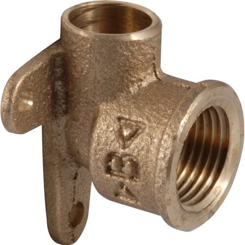 Conex soldeer muurplaat brons 1/2"x12mm kort