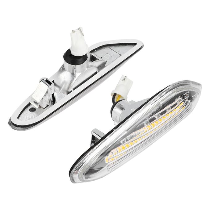 Paire d'indicateurs de clignotant latéral à LED à flux dynamique Convient pour E90 E91 E92 E93 E60 E87 E82 E46 Blanc blanc